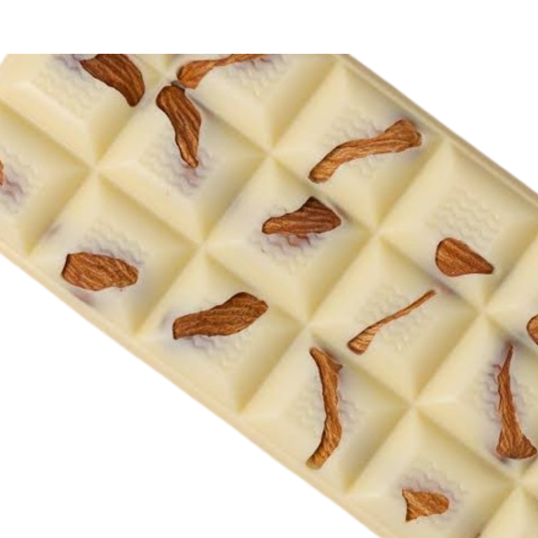 Tableta de Chocolate Blanco con Almendras - Imagen 2